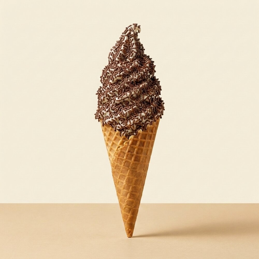 Mjukglass med chokladströssel